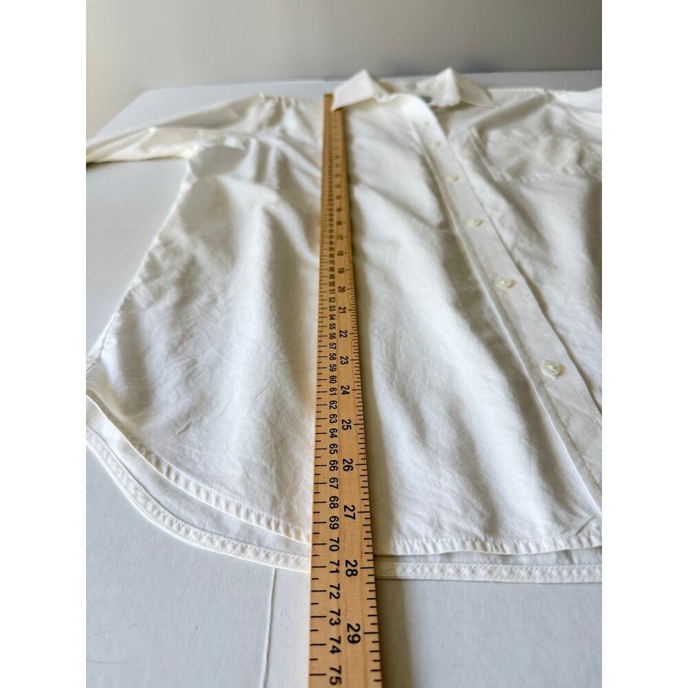 Everlane Size 0 Relaxed Button Up Poplin Shirt White 100% Cotton - Picture 7 of 8